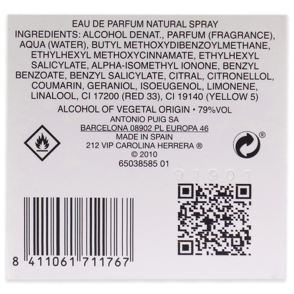 212 VIP by Carolina Herrera for Women - 2.7 oz EDP Spray - Picture 6 of 6